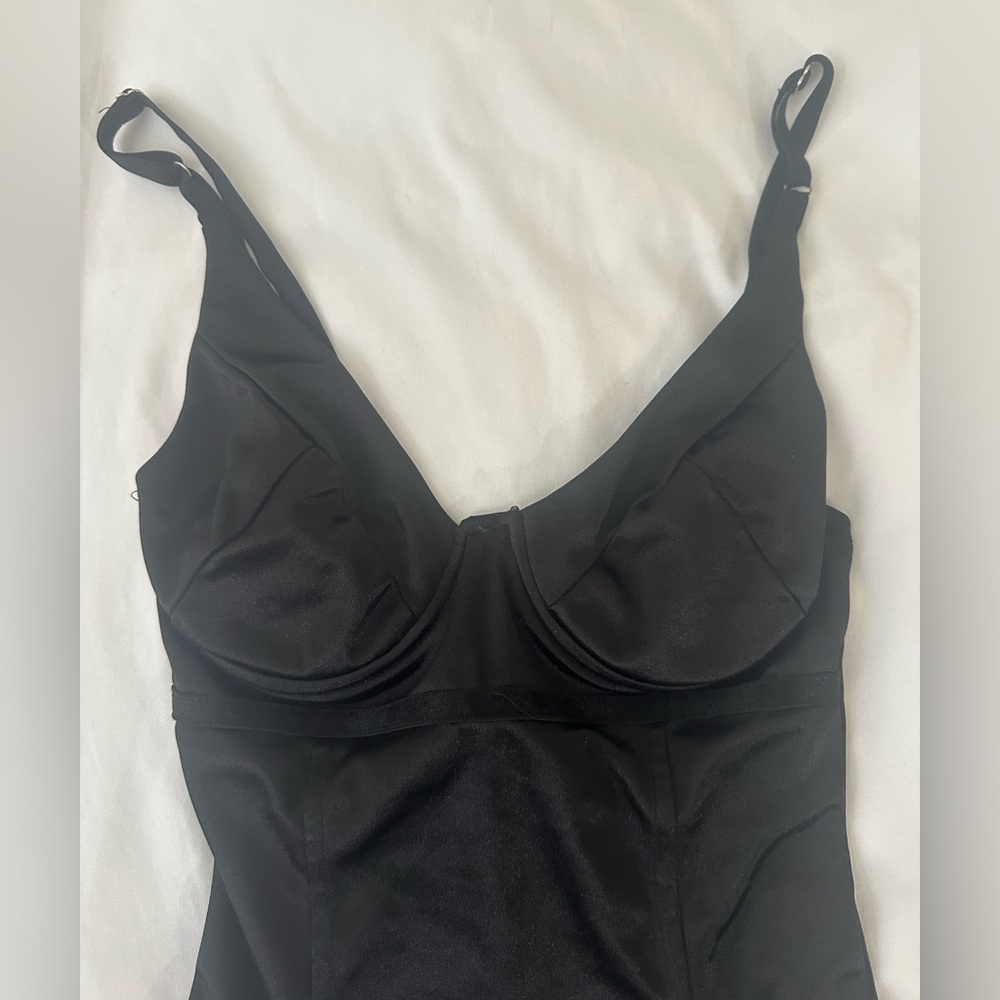 Stretch-Satin Bodysuit